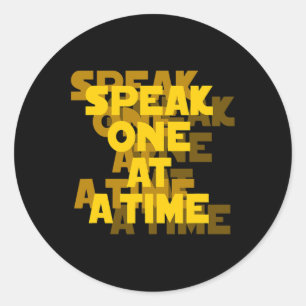 Reading Asl Hand Gesture Deaf Hearing Loss Awarene Classic Round Sticker
