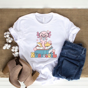 Reading Axolotl Pun Cute Bookworms Reader T-Shirt