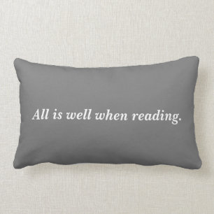 Reading back cushion, book lovers, readers lumbar cushion