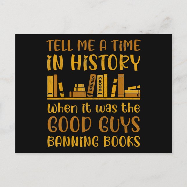 Reading Banned Books Reader Read Banned Books For  Holiday Postcard (Front)