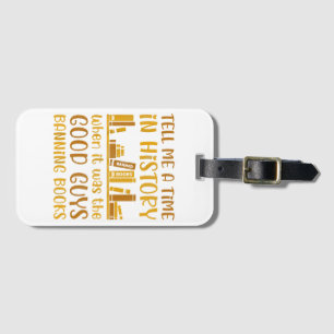 Reading Banned Books Reader Read Banned Books For  Luggage Tag