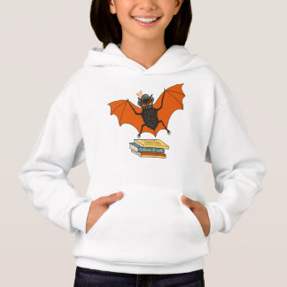 Reading Bat | Whimsical Librarian with Books