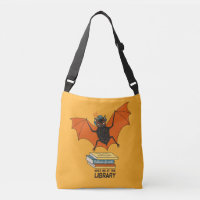 Reading Bat | Whimsical Librarian with Books