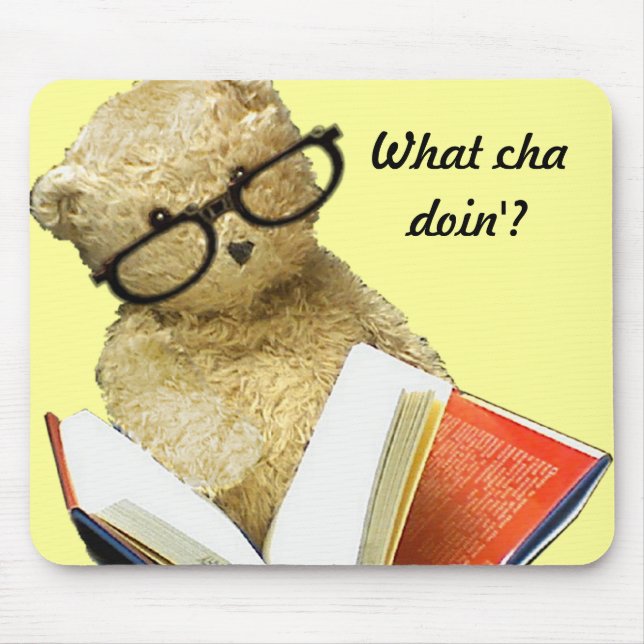 Reading Bear  - mousepad (Front)
