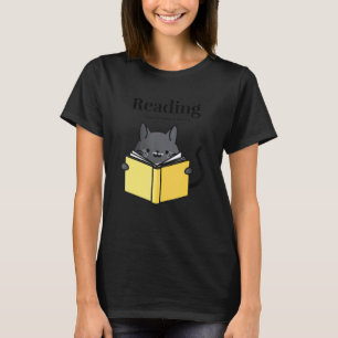 Reading Because Murder is Wrong Women's Cat Book T-Shirt