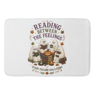 Reading Between The Feelings Ghost Readers Bath Mat