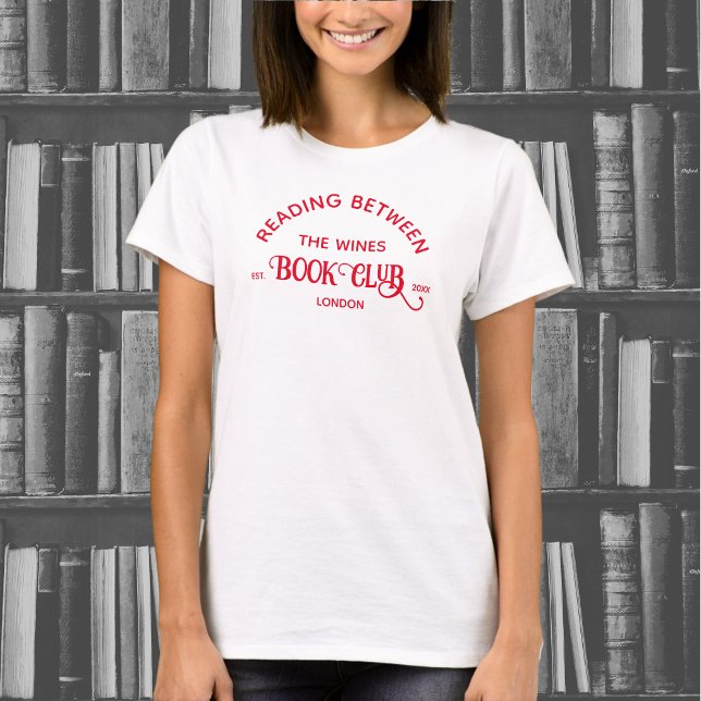 Reading Between The Wines Book Club Red Crest T-Shirt (Creator Uploaded)
