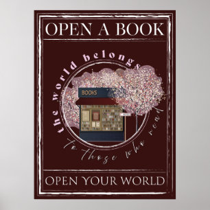 Reading Book, Art for Book Lovers Poster