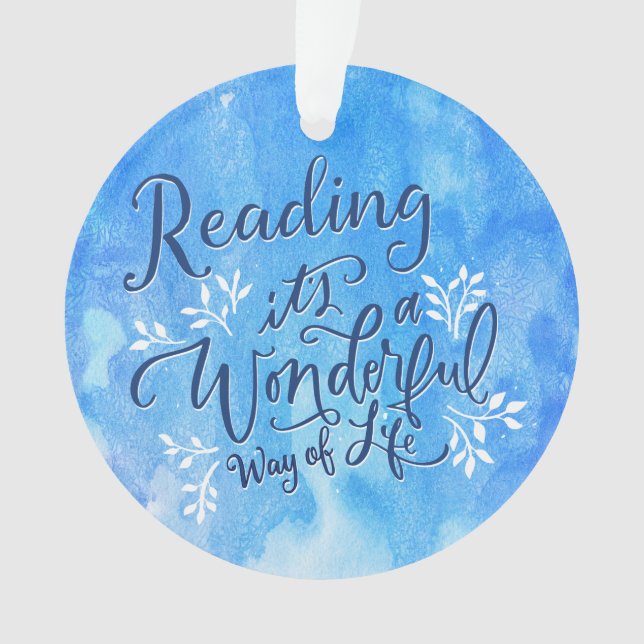Reading Book Club Christmas Holiday Ornament (Front)