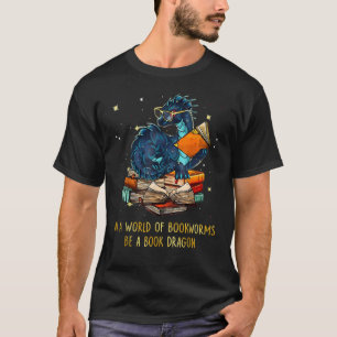 Reading Book Dragon Books Dragon Men Women T-Shirt
