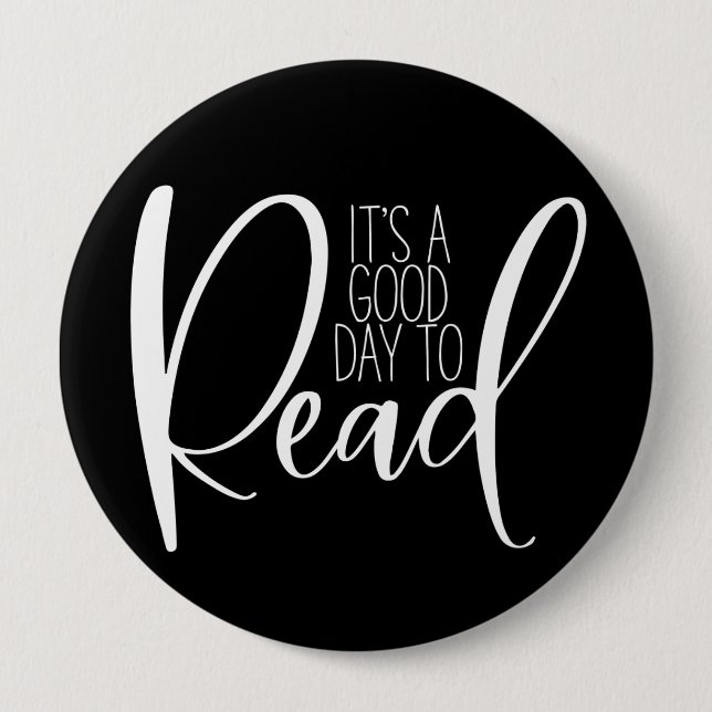 Reading Book Lover Button (Front)