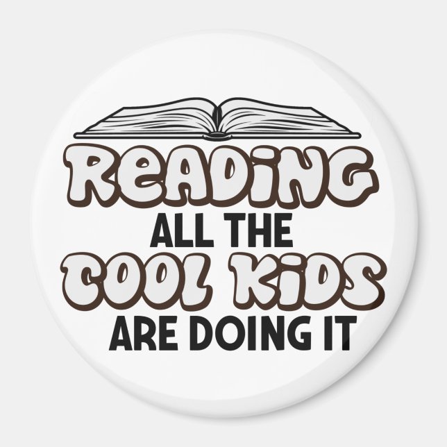 Reading Book Lover Magnet (Front)