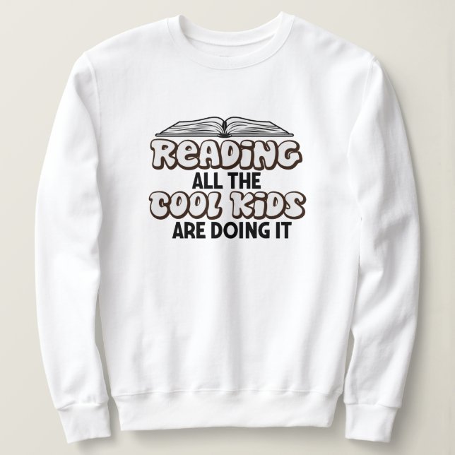 Reading Book Lover T-Shirt Sweatshirt (Design Front)