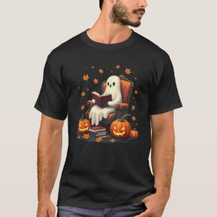 Reading Book Lover Teacher Ghost Book Reade Funny T-Shirt
