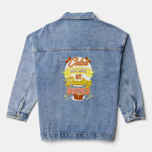 Reading Books Book Reading Club Librarian Library Denim Jacket