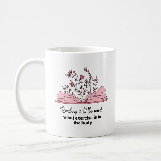 READING BOOKS COFFEE MUG (Left)