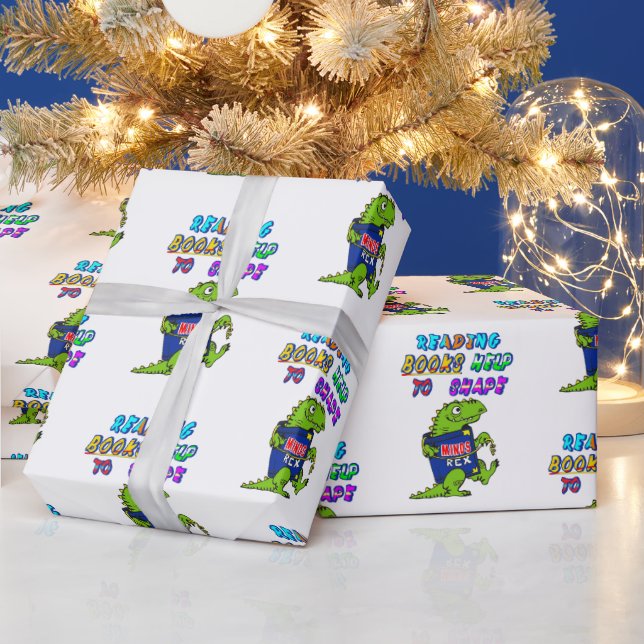 Reading Books Help To Shape Minds Wrapping Paper (Holidays)
