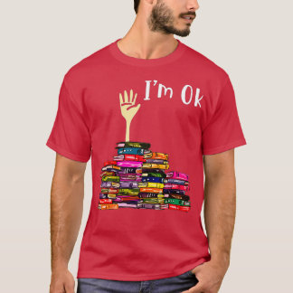 Reading Books Librarian Reader Nerd I'm Ok Teacher T-Shirt