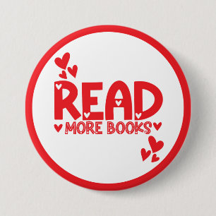 Reading Books Love 7.5 Cm Round Badge