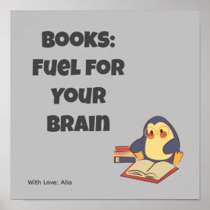 Reading books motivation saying poster