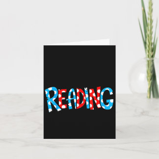 Reading books reader lover librarian teacher kids card