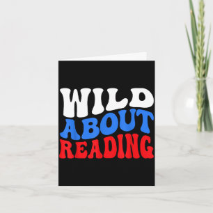 Reading books reader lover librarian teacher kids card