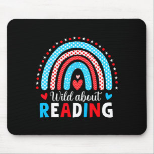 Reading books reader lover librarian teacher kids mouse mat
