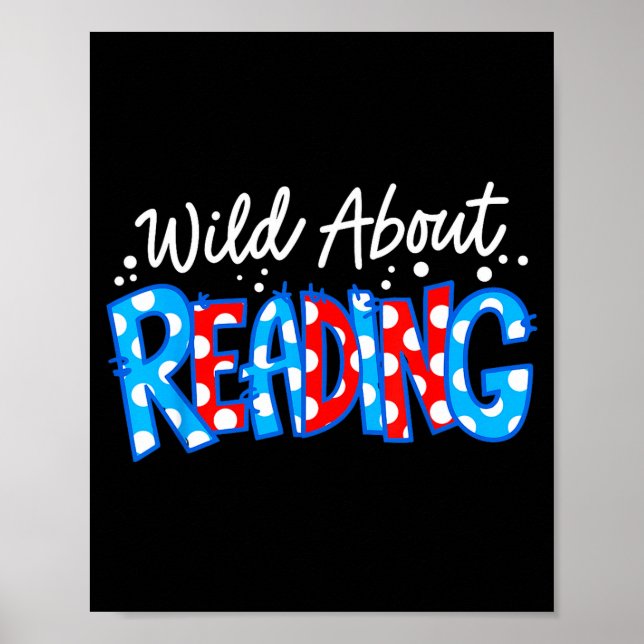 Reading books reader lover librarian teacher kids poster (Front)