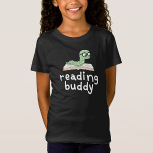 Reading Buddy Cute Bookworm with Book T-Shirt