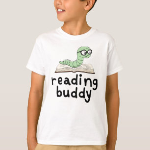 Reading Buddy Cute Bookworm With Book T-Shirt