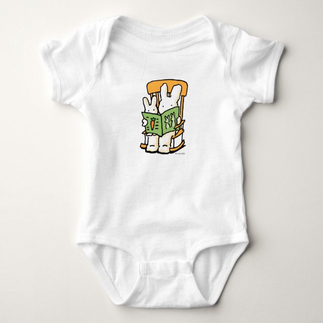 Reading Bunnies Baby Bodysuit (Front)