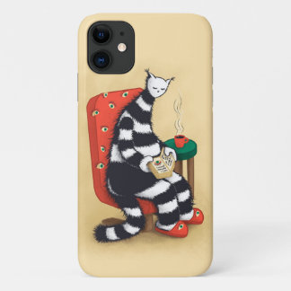 Reading Cat Book Lover iPhone 11 Case