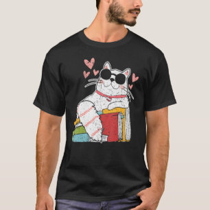 Reading Cat Book T-Shirt