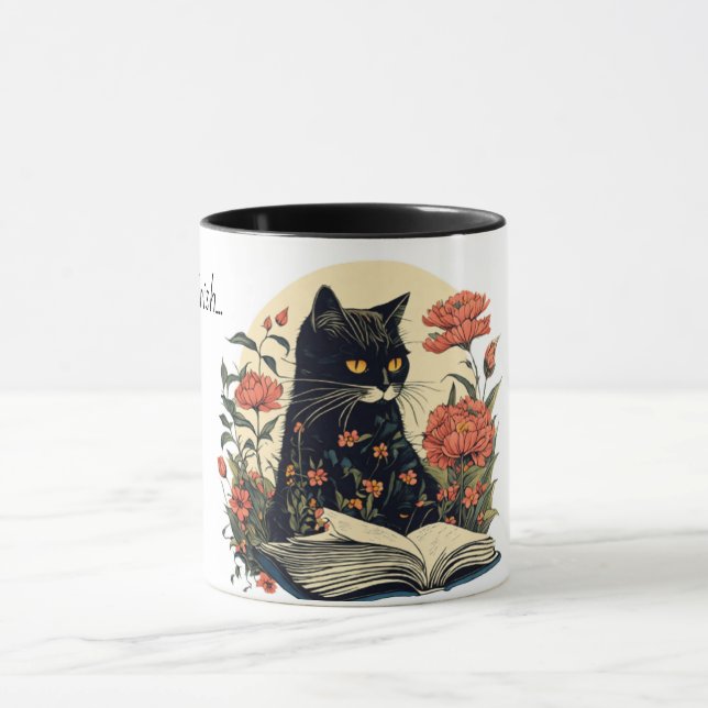 Reading-Cat Mug (Center)