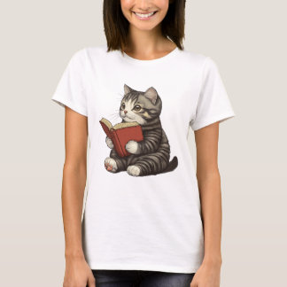 Reading Cat Shirt, Bookish Cat Lover Shirt