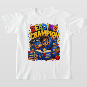 Reading Champion Kids School Hero Shirt