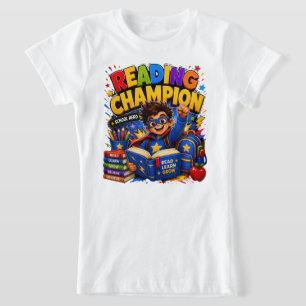 Reading Champion Kids School Hero Shirt