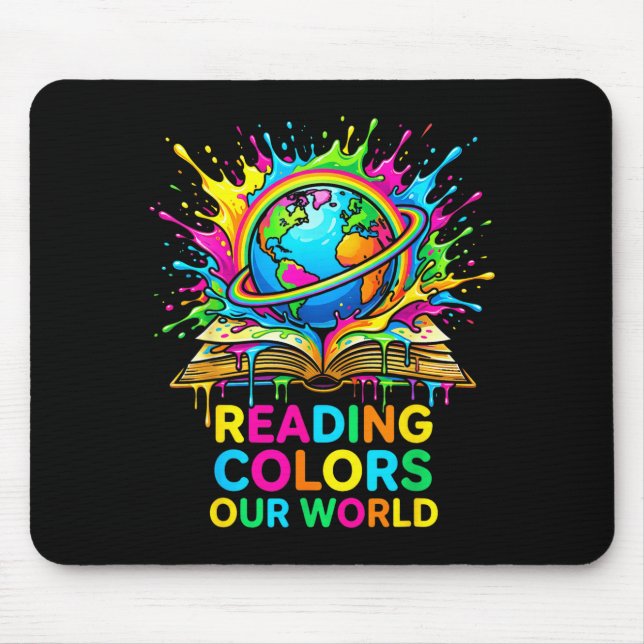 Reading colours our world space astronaut  mouse mat (Front)