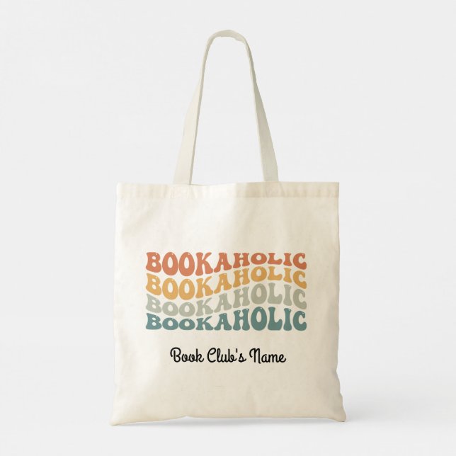 Reading Custom Reader Book Club Text Gift Tote Bag (Back)