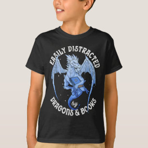 Reading dragon easily distracted by books lover T-Shirt