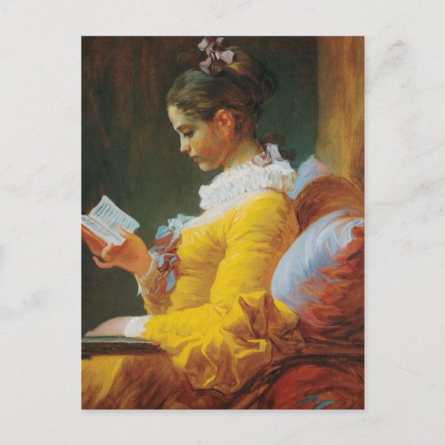 Reading Dressed in Yellow Postcard (Front)