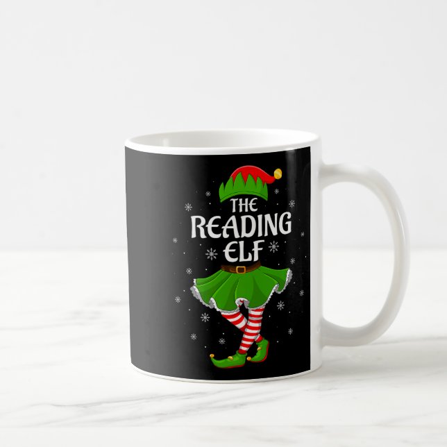 Reading Elf Christmas Family Girls Women Elf Squad Coffee Mug (Right)