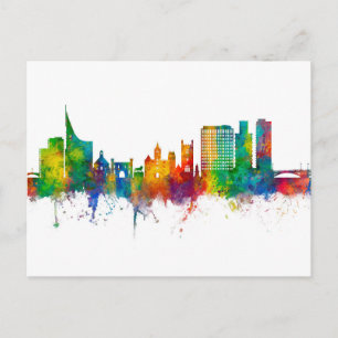 Reading England Skyline Postcard