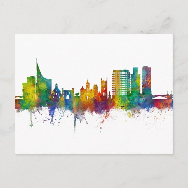 Reading England Skyline Postcard (Front)