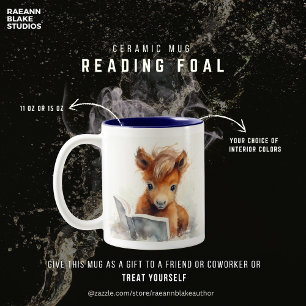 Reading Foal Ceramic Mug