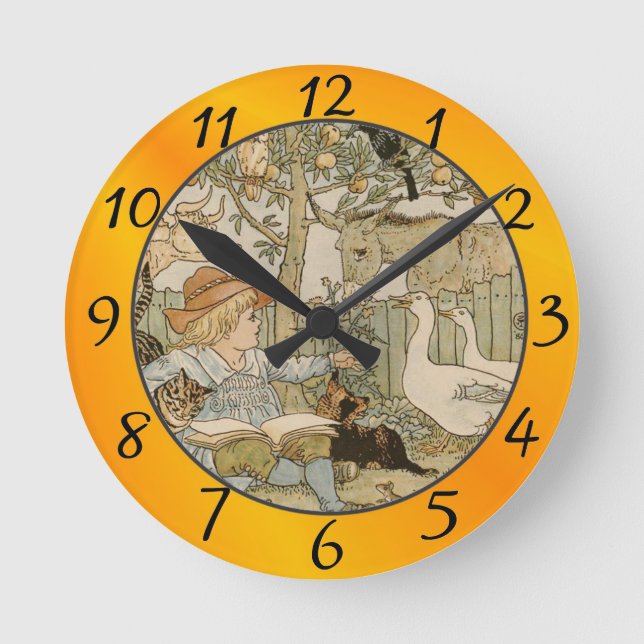 Reading Fun Round Clock (Front)
