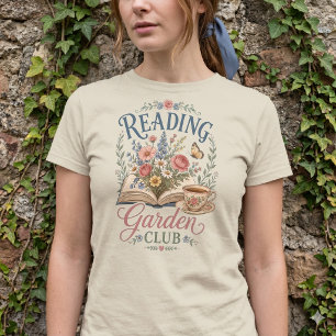 Reading Garden Club Cottagecore Floral T-Shirt