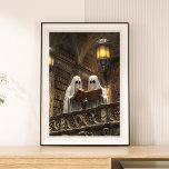Reading Ghost Vintage Antique Books Library Poster<br><div class="desc">2:3 Ratio. Add a spooky charm to your space with this vintage-style "Reading Ghost" poster,  featuring an antique library filled with timeless books. Perfect for book lovers and ghost story enthusiasts,  this whimsical art brings a touch of mystery and nostalgia to any room.</div>