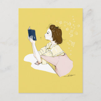 reading girl 2 postcard