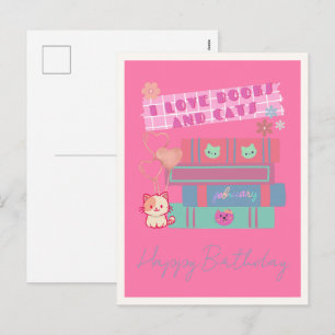 Reading Girl Era - Pastel Aesthetic - Printable Holiday Postcard